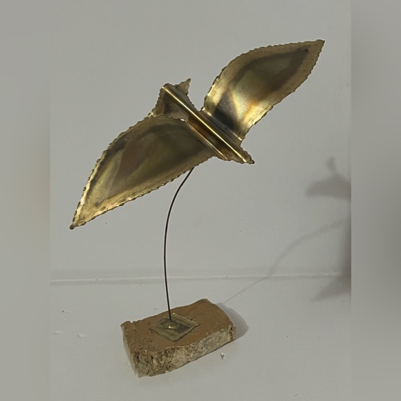Vintage MCM Brutalist Burnt Brass (?) Bird Sculpture - Picture 3 of 11